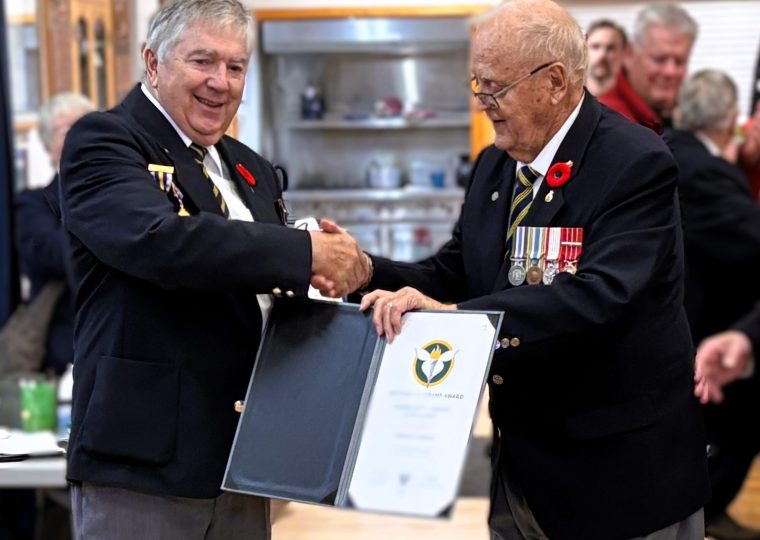 Cde Robert Pawley was awarded with the Ontario Veterans Award for Community Service Excellence (OVACSE) on 11 Nov 25